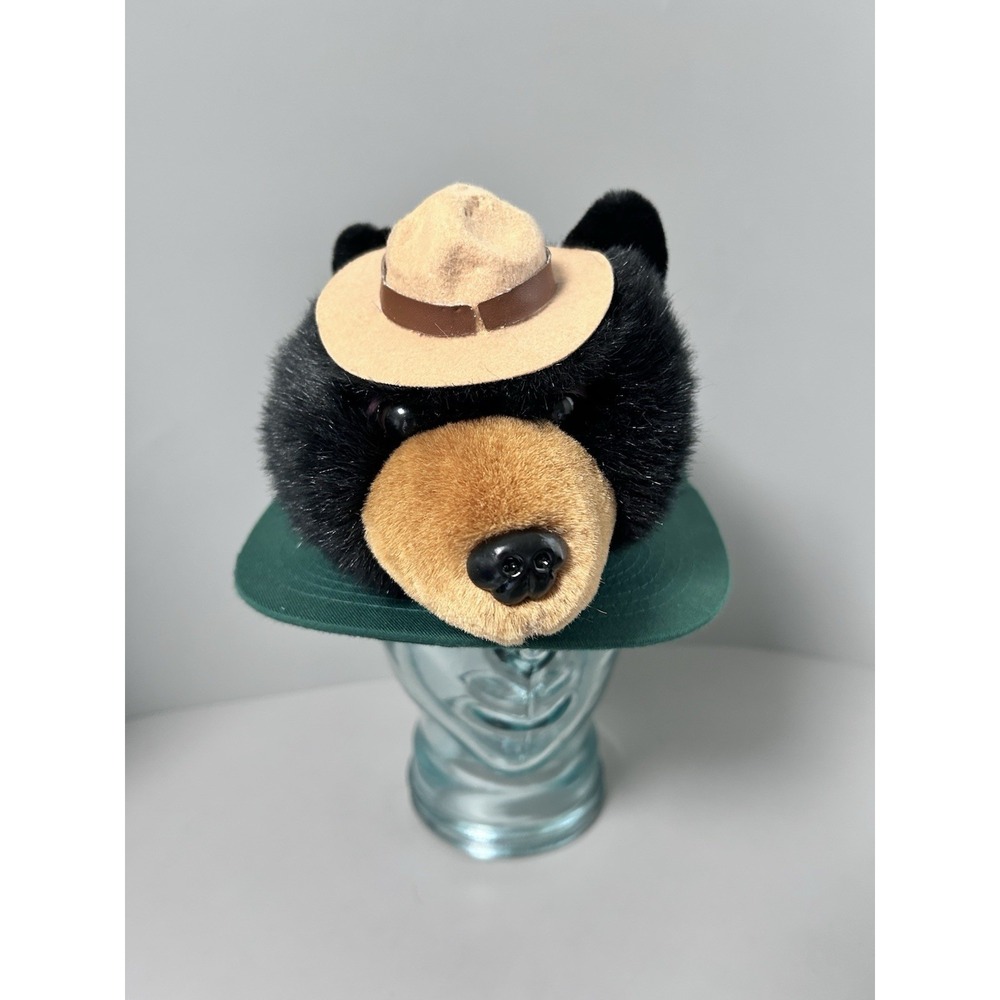 Vintage Plush Black Bear Hat Stuffed Animal House Surrey B.C. Rare Novelty Cap - Picture 3 of 13